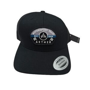 Aether Apparel Racing 934 Onyx Black Motorsport Hat - Unisex Trucker Cap NWT NEW